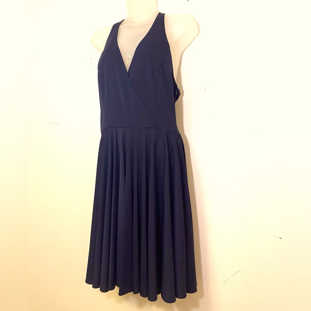 Beautiful RL Midnight Blue Racer-Back Swirl Dress